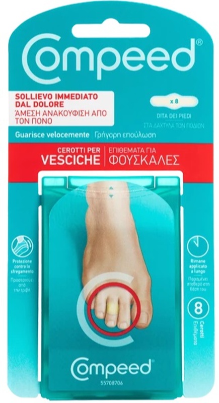 COMPEED CEROTTI PER VESCICHE DITA PIEDI 8 PEZZI CARTON - FARMACIA33