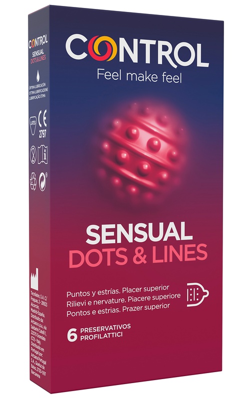 CONTROL SENSUAL DOTS&LINES 6 PEZZI - FARMACIA33