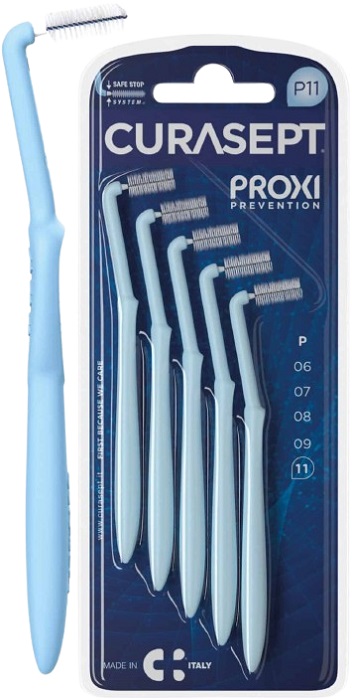 CURASEPT PROXI ANGLE P11 AZZURRO/LIGHT BLUE 5 PEZZI - FARMACIA33