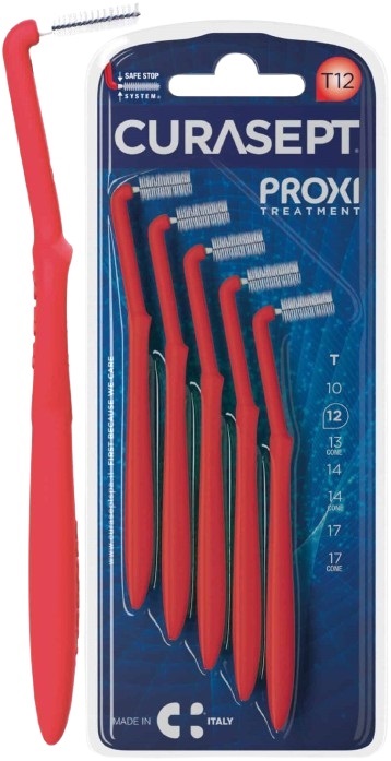 CURASEPT PROXI ANGLE T12 ROSSO/RED 5 PEZZI - FARMACIA33