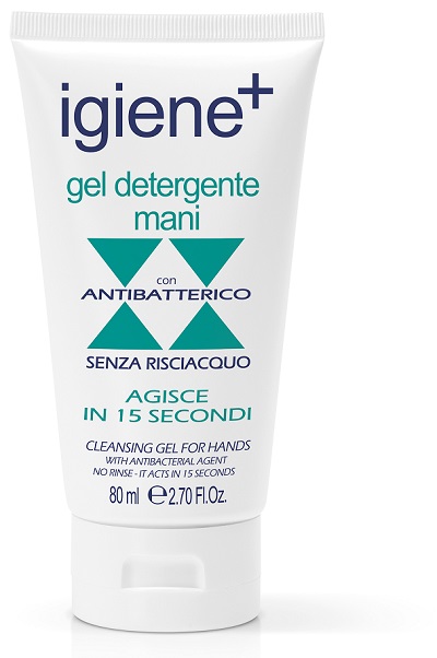 IGIENE+ GEL DETERGENTE MANI ANTIBATTERICO SENZA RISCIACQUO 80 ML - FARMACIA33