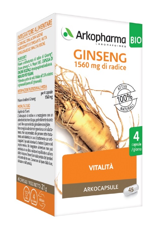 ARKOCPS GINSENG 45 CAPSULE BIO - FARMACIA33