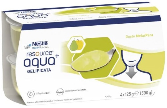 RESOURCE AQUA ACQUA GELIFICATA+APPLEPEAR CUP 6 4X125 G - FARMACIA33
