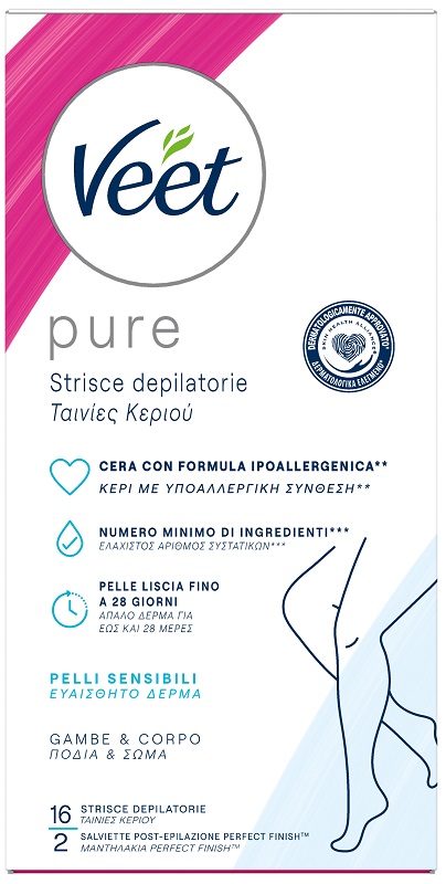 VEET STRISCE CORPO IPOALLERGENICHE 16 PEZZI - FARMACIA33