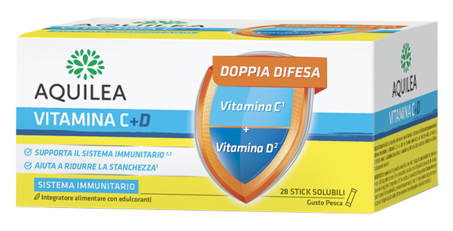 AQUILEA VITAMINA C+D 28 BUSTINE STICK - FARMACIA33