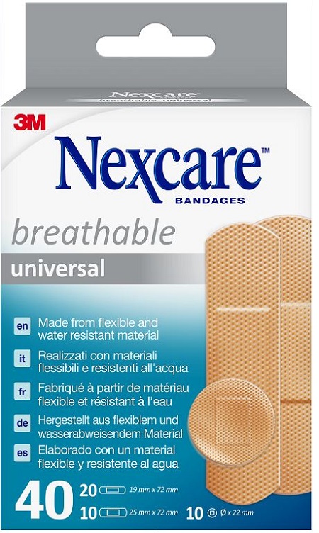 CEROTTO PREPARATO 3M NEXCARE UNIVERSAL N0340AS ASSORTITI 20 CEROTTI 19X72MM + 10 CEROTTI 25X72MM + 10 CEROTTI TONDI 22,5MM - FARMACIA33
