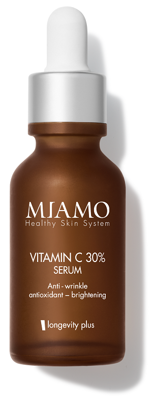MIAMO HEALTHY SKIN SYSTEM VITAMIN C 30% SERUM ANTI WRINKLE ANTIOXIDANT BRIGHTENING LONGEVITY PLUS 30 ML - FARMACIA33