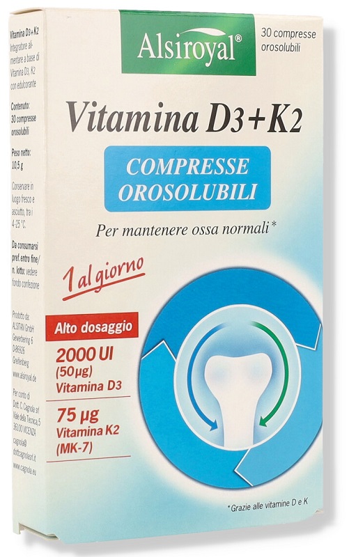 VITAMINA D3+K2 30 COMPRESSE - FARMACIA33