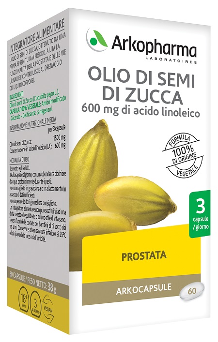 ARKOCAPSULE OLIO SEMI ZUCCA BIO 60 CAPSULE - FARMACIA33