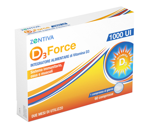 D3 FORCE ZENTIVA 1000UI 60 COMPRESSE - FARMACIA33