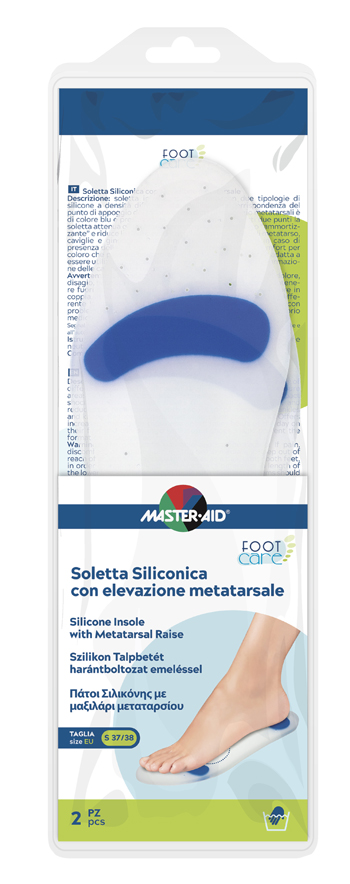 MASTER-AID FOOT CARE SOLETTA SILICONICA SMALL 37-38 EU ELEV METATARSO - FARMACIA33