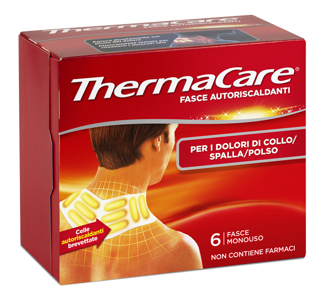 FASCE AUTORISCALDANTI A CALORE TERAPEUTICO THERMACARE COLLO/SPALLA/POLSO 6 PEZZI - FARMACIA33