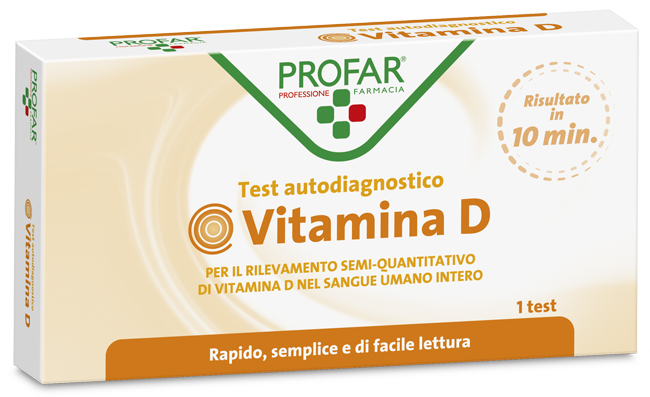 PROFAR TEST VITAMINA D RILEVAZIONE SEMI-QUANTITATIVA VITAMINA D NEL SANGUE UMANO INTERO 1 PEZZO - FARMACIA33