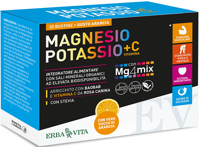 MAGNESIO E POTASSIO +VIT C ARANCIA 20 BUSTINE - FARMACIA33