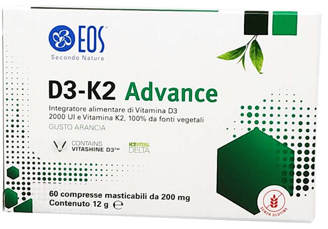 EOS D3 K2 ADVANCE 60 COMPRESSE MASTICABILI - FARMACIA33