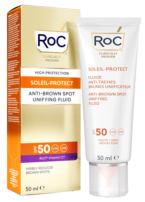 ROC FLUIDO SOLARE VISO SPF 50+ ANTIMACCHIE BRUNE  50 ML - FARMACIA33
