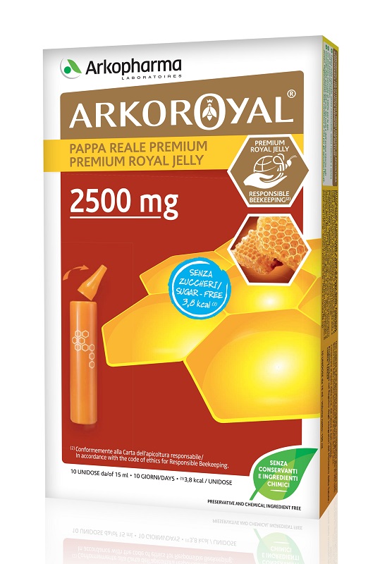 ARKOROYAL PAPPA REALE 2500 MG SENZA ZUCCHERO 10 FIALE - FARMACIA33