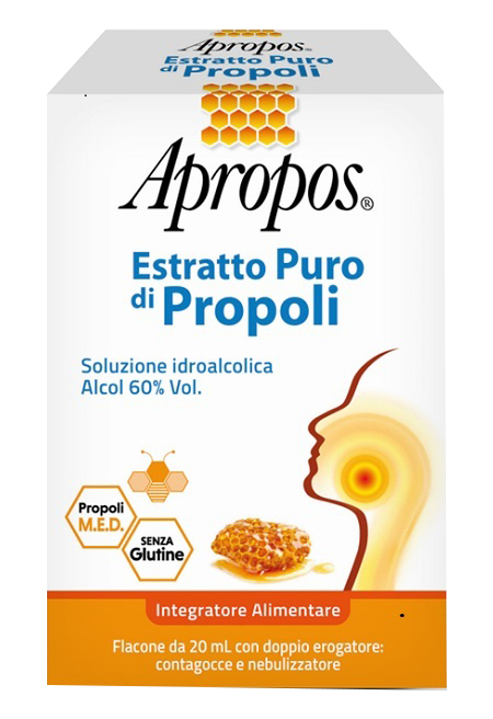 APROPOS ESTRATTO PURO DI PROPOLI SPRAY+CONTAGOCCE 20 ML - FARMACIA33