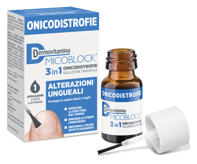 DERMOVITAMINA MICOBLOCK 3 IN 1 ONICODISTROFIE ALTERAZIONI UNGUEALI 7 ML - FARMACIA33