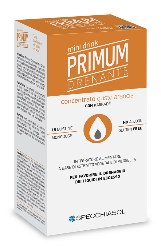 PRIMUM DRENANTE MINIDRINK ARANCIA 15 STICK DA 10 ML - FARMACIA33