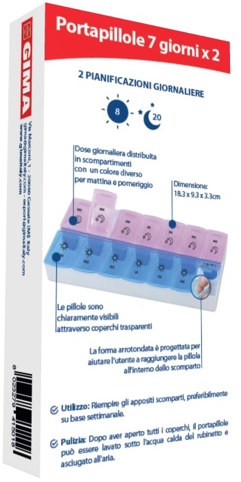 PORTAPILLOLE SETTIMANALE 7 GIORNI X 2 - FARMACIA33