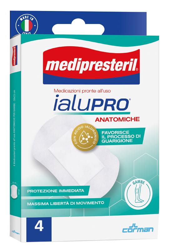 MEDIPRESTERIL IALUPRO GAMBE 10X15 CM 4 PEZZI - FARMACIA33