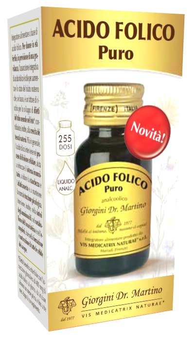 ACIDO FOLICO PURO LIQUIDO ANALCOLICO 30 ML - FARMACIA33