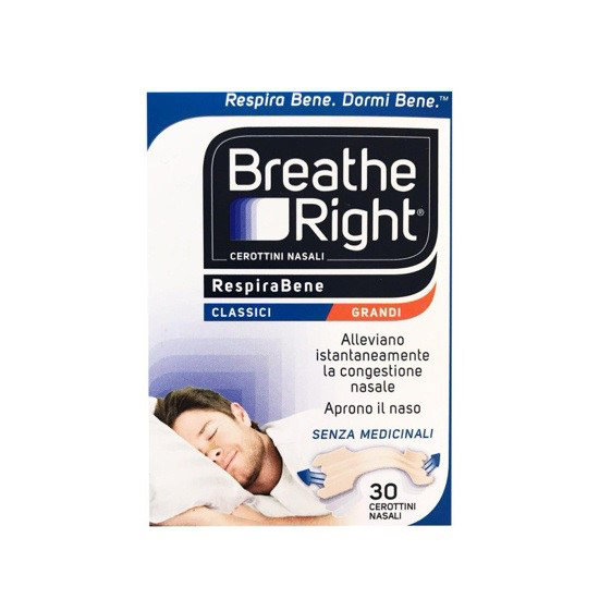 CEROTTI NASALI BREATHE RIGHT CLASSICI GRANDI 30 PEZZI - FARMACIA33