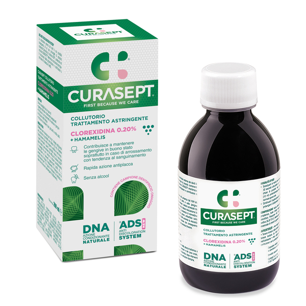 CURASEPT COLLUTORIO ADS DNA TRATTAMENTO ASTRINGENTE 200 ML + CAMPIONE OMAGGIO DENTIFRICIO ASTRINGENTE 6 ML - FARMACIA33