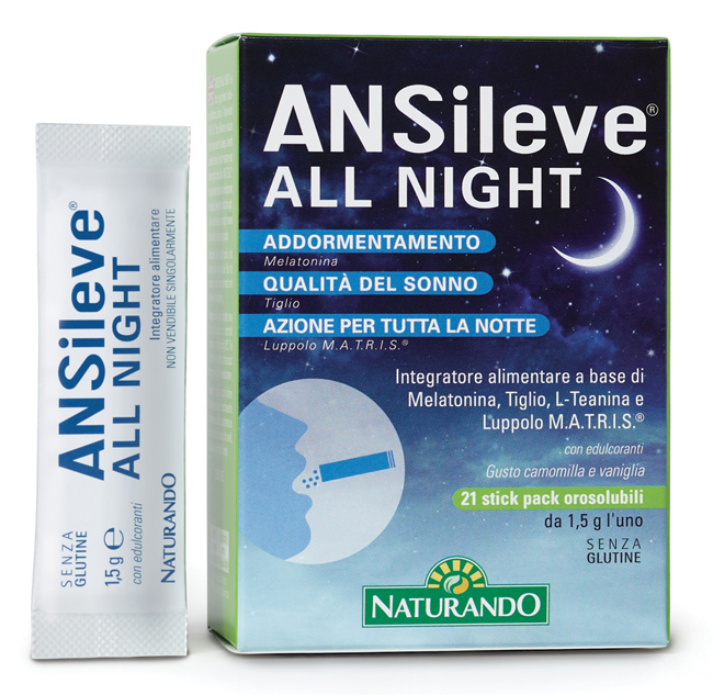 ANSILEVE ALL NIGHT 21 STICK PACK OROSOLUBILI - FARMACIA33