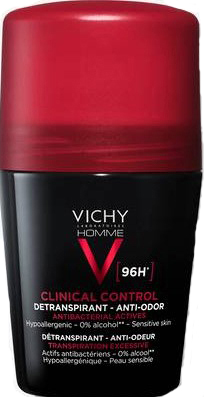 VICHY HOMME DEODORANTE CLINICAL CONTROL 96H ROLL 50 ML - FARMACIA33
