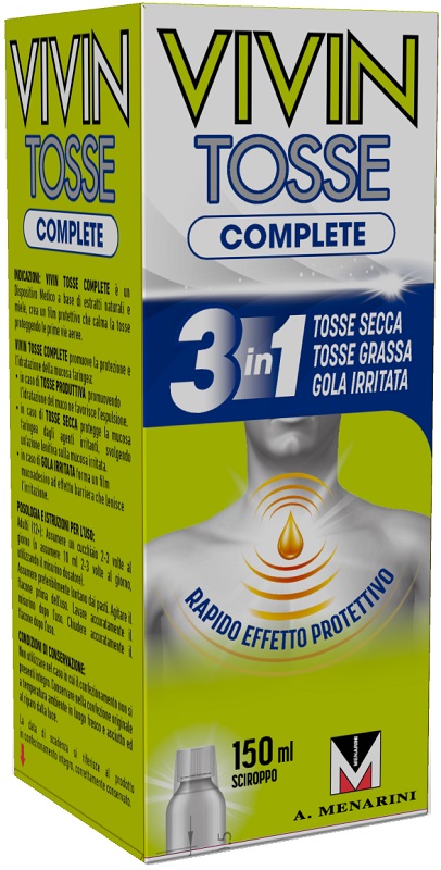 VIVIN TOSSE COMPLETE SCIROPPO PER TOSSE 150 ML - FARMACIA33