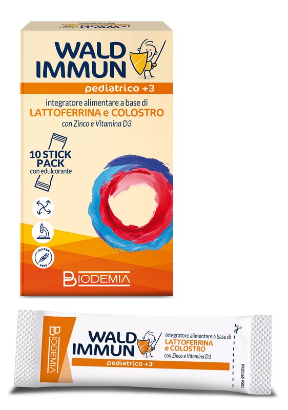 WALD IMMUN PEDIATRICO +3 10 STICK GUSTO CIOCCOLATO - FARMACIA33