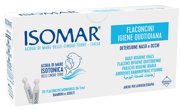 ISOMAR SOLUZIONE ISOTONICA ACQUA MARE IGIENE QUOTIDIANA 20 FLACONCINI MONODOSE 5 ML - FARMACIA33