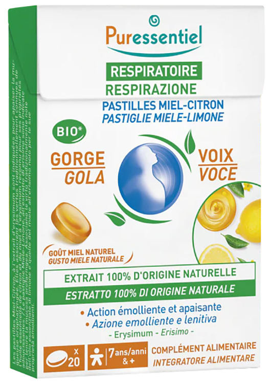 PURESSENTIEL PASTIGLIE GOLA VOCE MIELE LIMONE 44 G - FARMACIA33