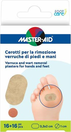 CEROTTO VERRUCHE MASTER-AID FOOTCARE PIEDI/MANI 16 PEZZI E4 - FARMACIA33