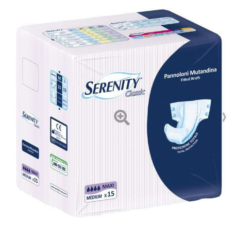 PANNOLONE MUTANDINA SERENITY CLASSIC MAXI TAGLIA EXTRALARGE 15 PEZZI - FARMACIA33