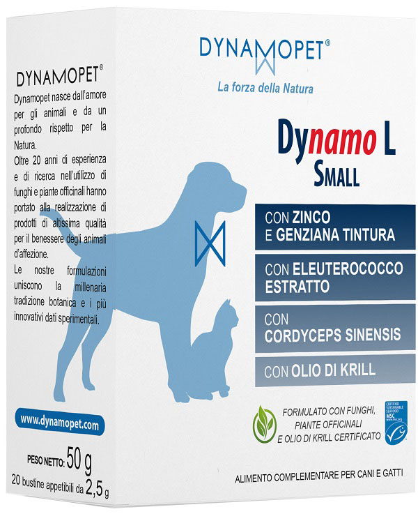 DYNAMO L SMALL 20 BUSTINE APPETIBILI DA 2,5 G - FARMACIA33