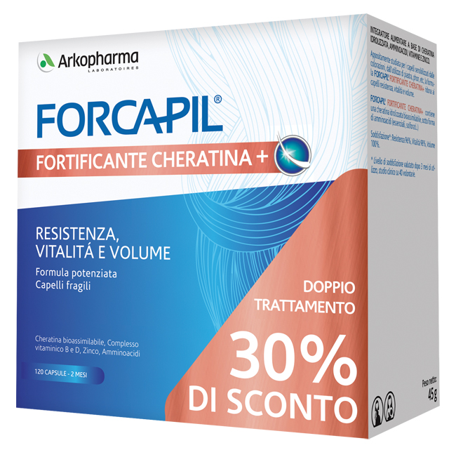 FORCAPIL FORTIFICANTE CHERATINA+ PROMO 120 CAPSULE PREZZO SPECIALE - FARMACIA33