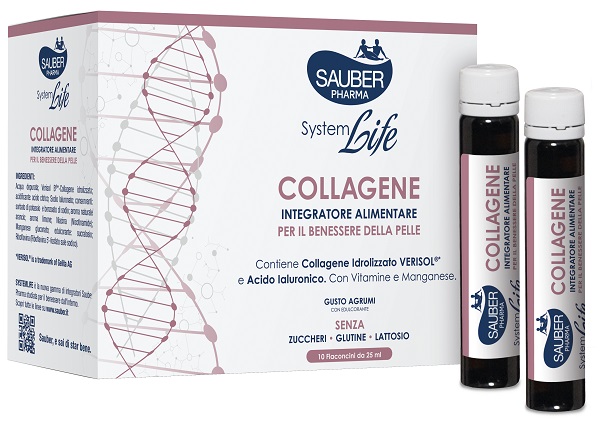 SAUBER SYSTEMLIFE ANTIETA' COLLAGENE 10 FLACONCINI DA 25 ML - FARMACIA33
