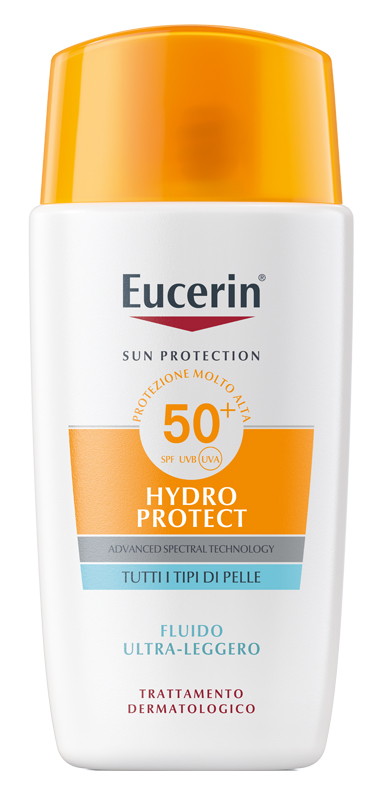 EUCERIN SUN FACE HYDRO PROTECT FLUIDO ULTRA LEGGERO SPF50+ 50 ML - FARMACIA33