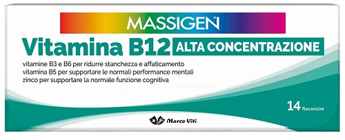 MASSIGEN VITAMINA B12 ALTA CONCENTRAZIONE 14 FLACONCINI - FARMACIA33