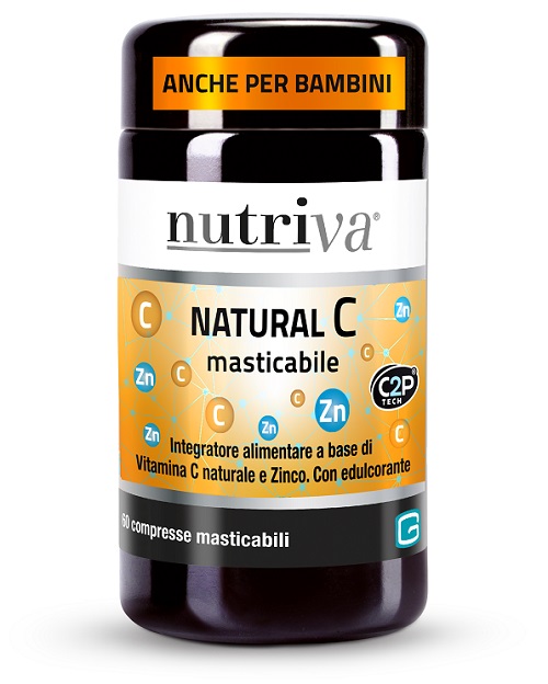 NUTRIVA NATURAL C 60 COMPRESSE MASTICABILI - FARMACIA33