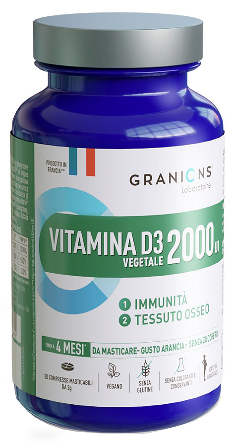 GRANIONS VITAMINA D3 VEGETALE 2000UI 30 COMPRESSE - FARMACIA33