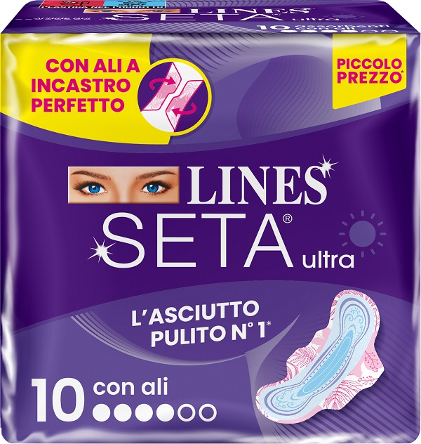 LINES SETA ULTRA ASSORBENTI ALI DWCT 10 PEZZI - FARMACIA33