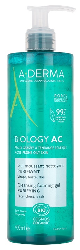 ADERMA BIOLOGY AC GEL DETERGENTE SCHIUMOGENO PURIFICANTE 400 ML - FARMACIA33