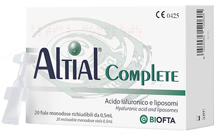 SOLUZIONE OFTALMICA LUBRIFICANTE ALTIAL COMPLETE 4 STRIP DA 5 FLACONI DA 0,5 ML - FARMACIA33