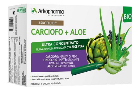 ARKOFLUIDI CARCIOFO+ALOE VERA 20 FLACONCINI 200 G - FARMACIA33