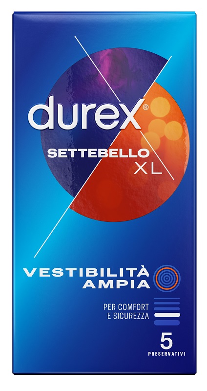 PROFILATTICO DUREX SETTEBELLO XL 5 PEZZI - FARMACIA33
