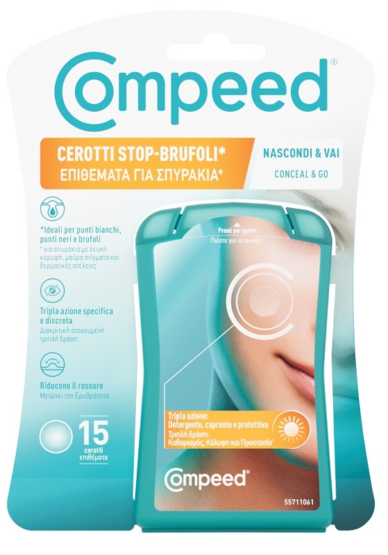 COMPEED CEROTTI STOP BRUFOLI NASCONDI & VAI 15 PEZZI - FARMACIA33